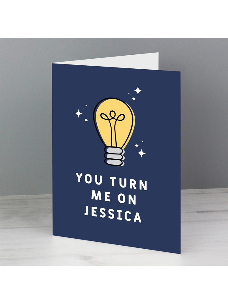 Personalised You Turn Me On Card Novelties Parties Direct Ltd